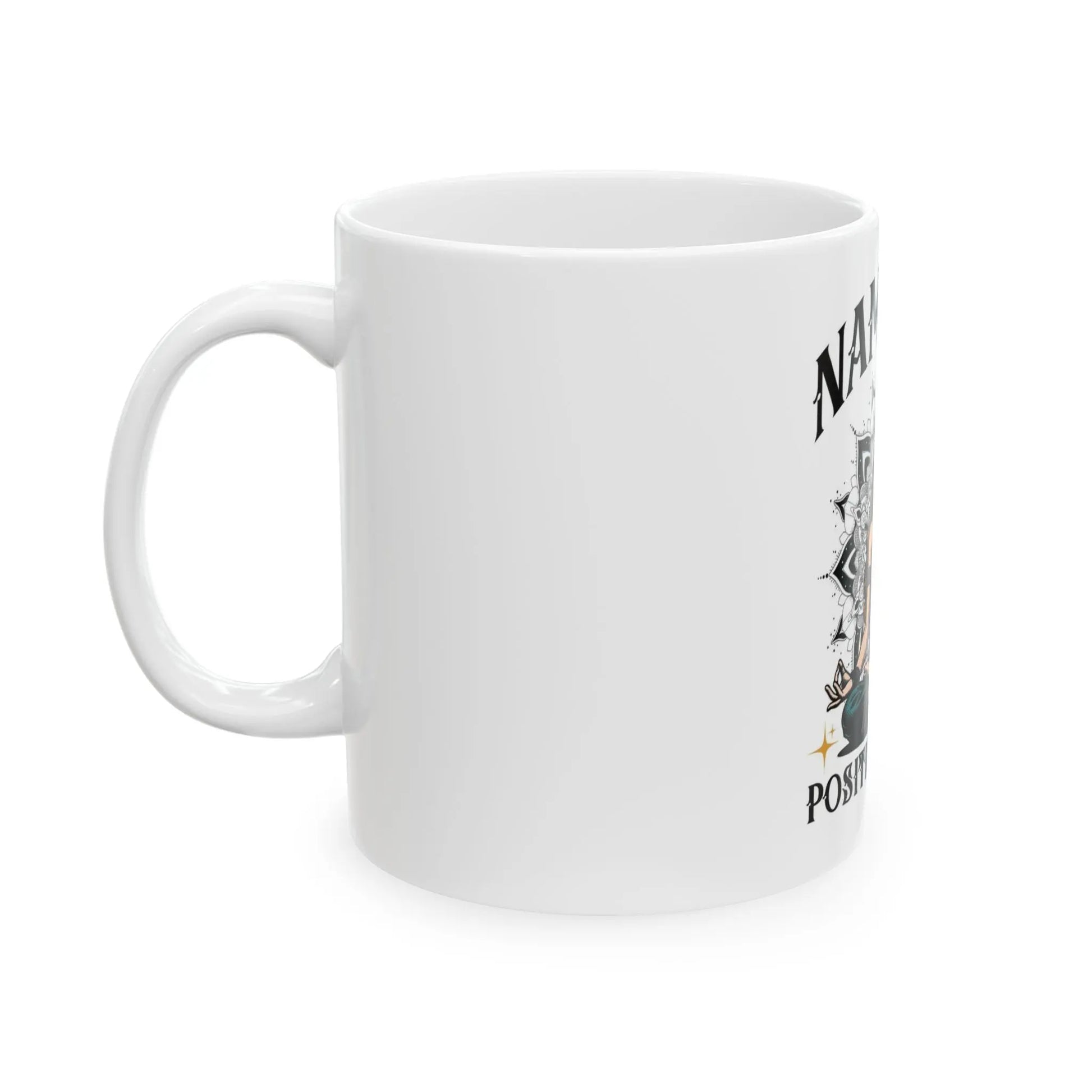 Namaste Positive Energy  Mug — Yoga Meditation Gift (11oz/15oz) Printify  EliteDealsHub  Mug