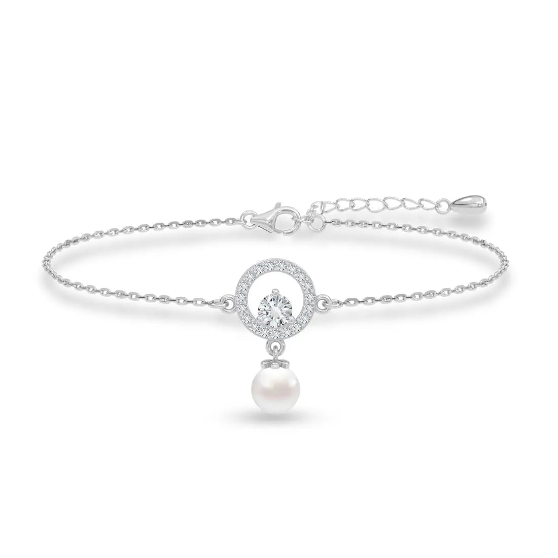 CLARA 925 Sterling Silver Pendant Earrings Chain Bracelet Ring for Women & Girls | Platinum Plated | Gift for Her EliteDealsHub