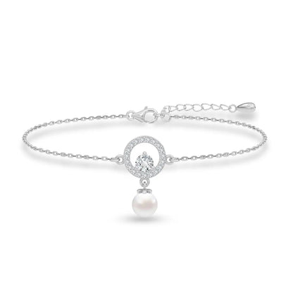 CLARA 925 Sterling Silver Pendant Earrings Chain Bracelet Ring for Women & Girls | Platinum Plated | Gift for Her EliteDealsHub