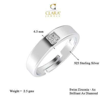 Clara Pure Real 925 Sterling Silver Adjustable Ring Band | Multiple Design Options | Gift for Women and Girls EliteDealsHub