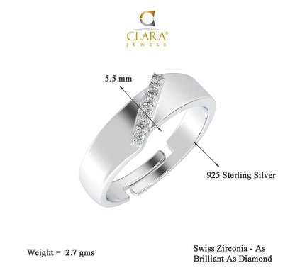 Clara Pure Real 925 Sterling Silver Adjustable Ring Band | Multiple Design Options | Gift for Women and Girls EliteDealsHub