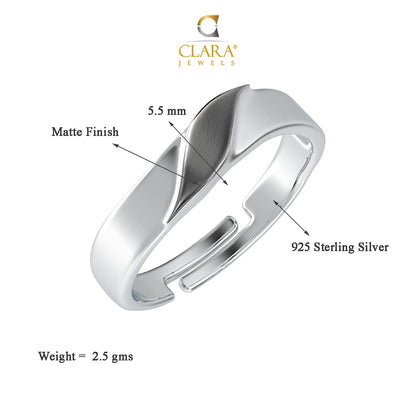 Clara Pure Real 925 Sterling Silver Adjustable Ring Band | Multiple Design Options | Gift for Women and Girls EliteDealsHub