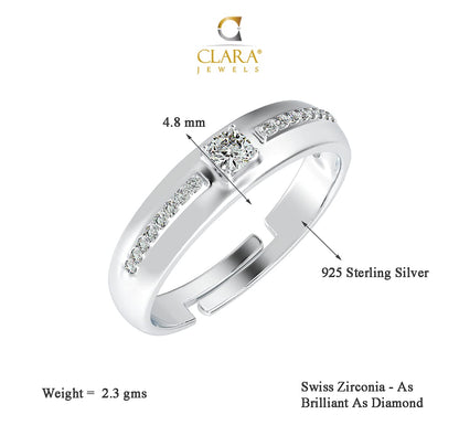 Clara Pure Real 925 Sterling Silver Adjustable Ring Band | Multiple Design Options | Gift for Women and Girls EliteDealsHub
