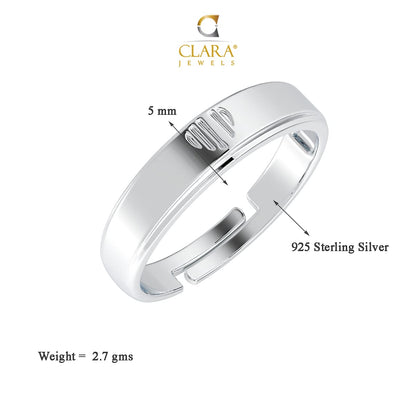 Clara Pure Real 925 Sterling Silver Adjustable Ring Band | Multiple Design Options | Gift for Women and Girls EliteDealsHub
