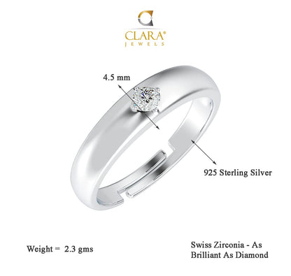 Clara Pure Real 925 Sterling Silver Adjustable Ring Band | Multiple Design Options | Gift for Women and Girls EliteDealsHub