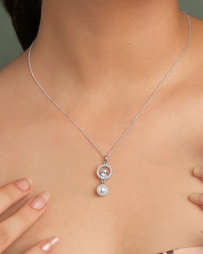 CLARA 925 Sterling Silver Pendant Earrings Chain Bracelet Ring for Women & Girls | Platinum Plated | Gift for Her EliteDealsHub