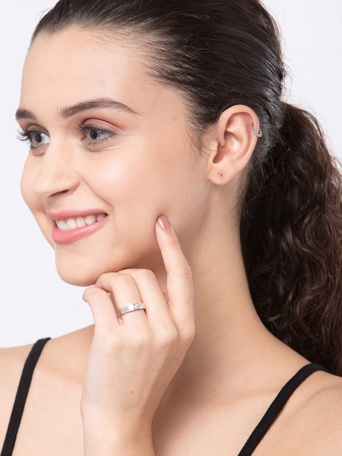 Clara Pure Real 925 Sterling Silver Adjustable Ring Band | Multiple Design Options | Gift for Women and Girls EliteDealsHub